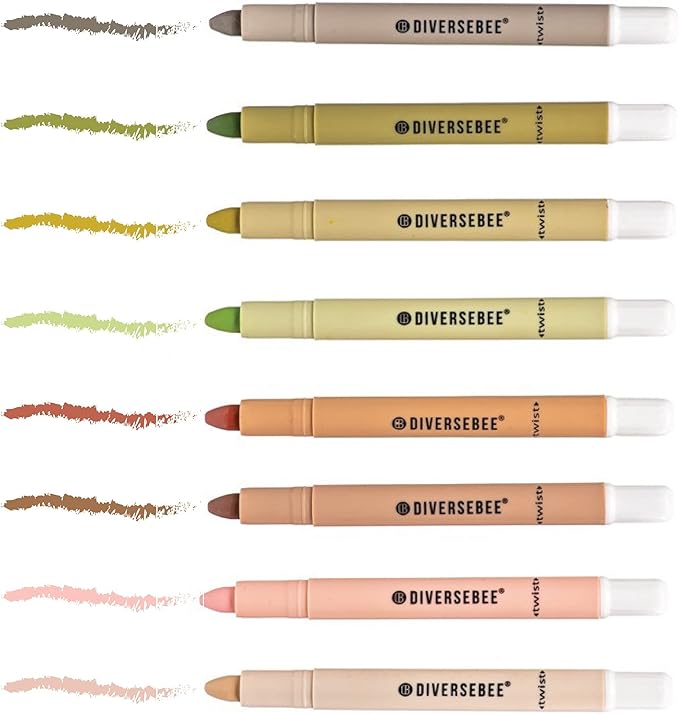 DIVERSEBEE Bible Highlighters and Pens No Bleed, 8 Pack Assorted Colors Gel Highlighters Set, Cute Bible Markers Study Journaling School Supplies and Accessories (Earthy)