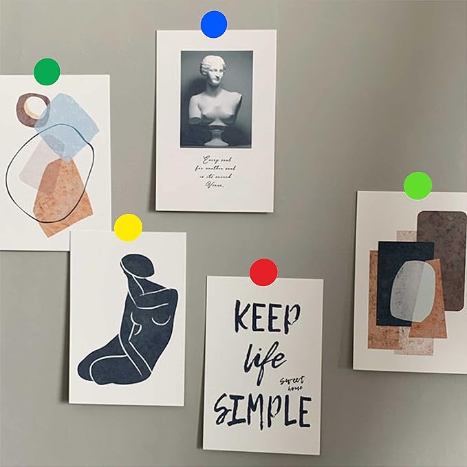 PARLAIM 4 Rolls 4000PCS 1 inch Round Color Coding Circle Dot Labels, 4(Red/Green/Yellow/Blue) Color- Coding Label Sticker for Home Office Classroom