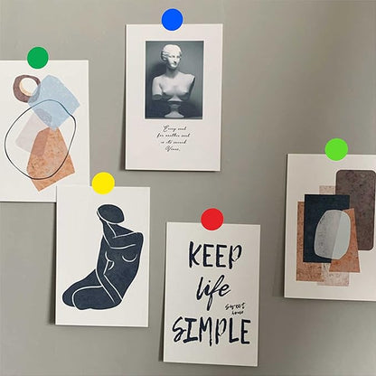 PARLAIM 4 Rolls 4000PCS 1 inch Round Color Coding Circle Dot Labels, 4(Red/Green/Yellow/Blue) Color- Coding Label Sticker for Home Office Classroom