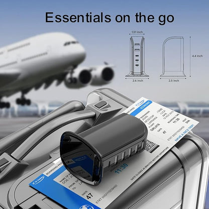 USB Charger Block with Type C, 6-Port Chargers for Multiple Devices, USB Charging Hub with Smart IC, Charger Station for Phone/Tablet/Gaming, Wall Charger Adapter Compact&Portable