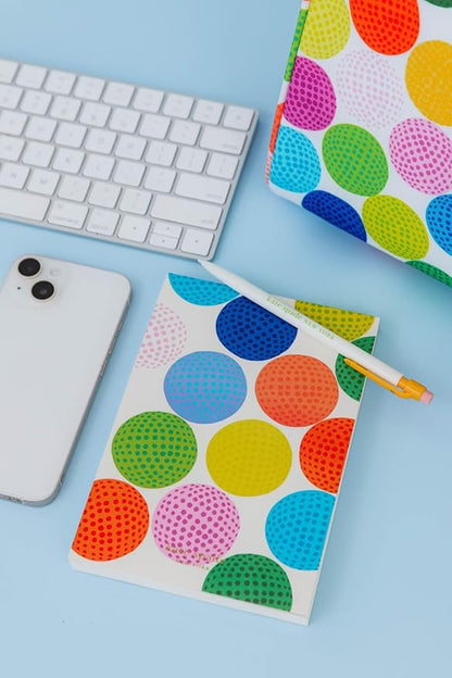 kate spade new york Notepad, Paper Pad with 100 Blank Sheets, 7" x 4.75" Small Writing Pad for Desktop Notes, Mini Golf