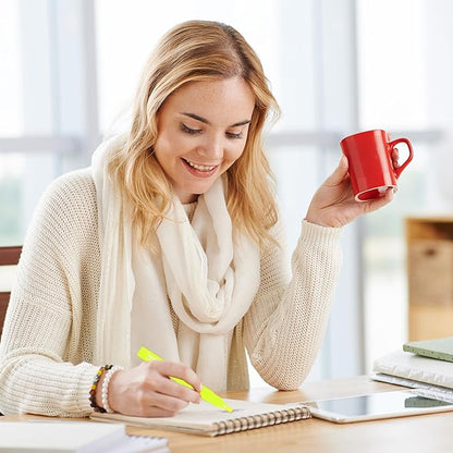 Vitoler Fluorescent Yellow Highlighters,10 Pack Bright Color Chisel tip Highlighters for Adults Kids in the Home School Office