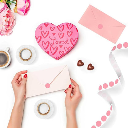 1000PCS Pink Colored Dot Stickers Round Coding Circle Label Stickers 0.5 inch Label in Dispenser Box for Office Classroom