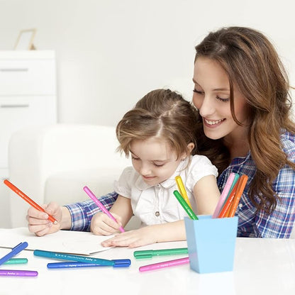 AECHY 12Pcs Dual Tip Markers Pens for Note Taking, Curve Highlighter with 10 Different Curv Shapes & 12 Colors Fine Lines, Colored Curve Pen for Students,Planners,Teachers, Scrapbook Supplies