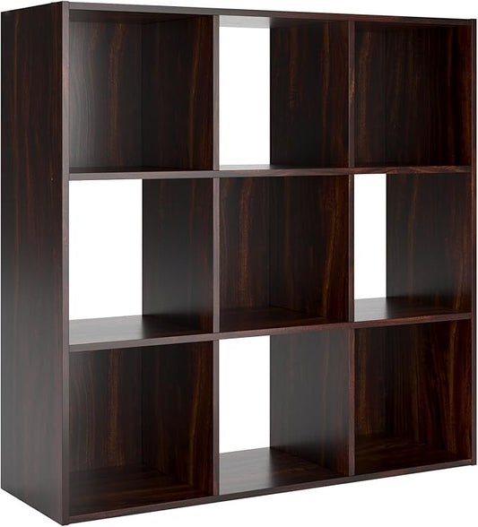 Signature Design by Ashley Glosmount 9 Cube Storage Organizer or Bookcase, Cherry & Light Brown