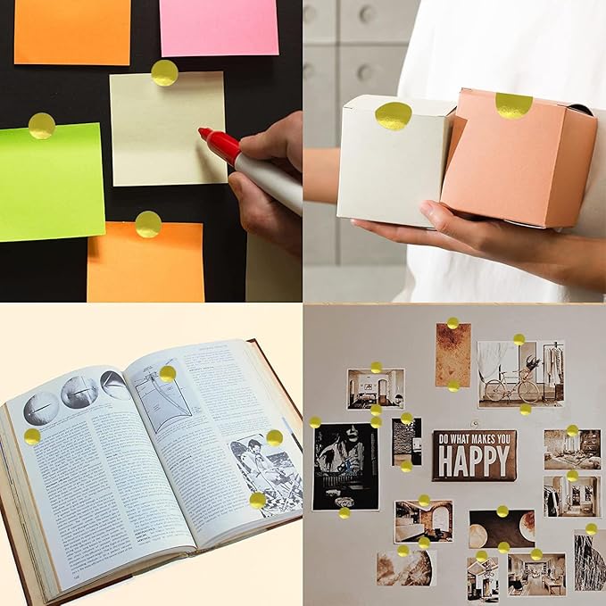 SHYGO® 1“ Gold Circle Dot Stickers Color Coding Labels, 1000PCS 2 Rolls