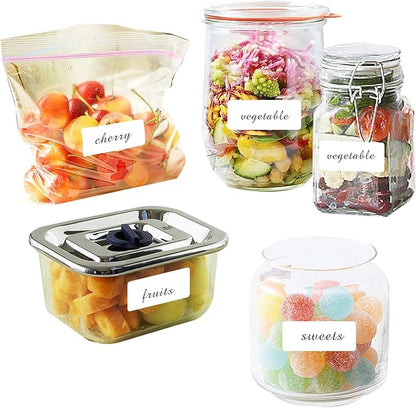 Removable Freezer Labels Stickers, 1 x 3 Inch Blank Removable Freezer Labels Food Storage Stickers, Date Label Waterproof Oil Resistant Easy Clean No Residue- 250 Sheets