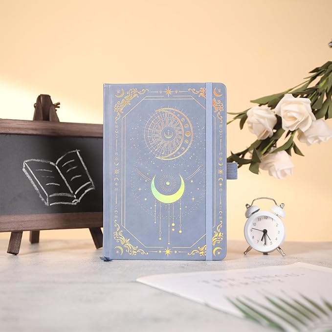 TIEFOSSI Lined Journal for Women Men, Vintage Notebooks with Bookmarks, Hardcover A5 College Ruled Notebook 316 Numbered Pages for Writing, Daily Journal for Work School, Note Taking