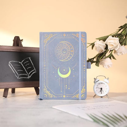 TIEFOSSI Lined Journal for Women Men, Vintage Notebooks with Bookmarks, Hardcover A5 College Ruled Notebook 316 Numbered Pages for Writing, Daily Journal for Work School, Note Taking