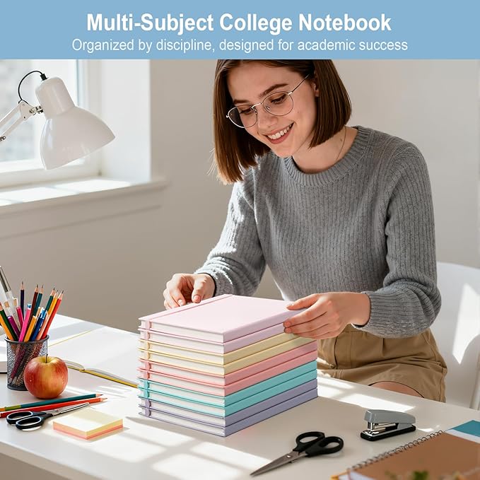 ViVin Lined Journal Notebooks for Work,192 Pages,5.5 x 8.3 inch,College Ruled,A5 Hardcover Journaling Notebooks for Writing,24 Pack Bulk