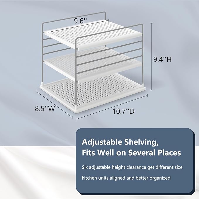 Pantry Organizers and Storage, Foil and Plastic Wrap Organizer- Divided Compartment Holder for Aluminum Foil&Wraps&Baggie Boxes, Upgraded Shelf Organizer for Pantry Organizer, Pantry Storage
