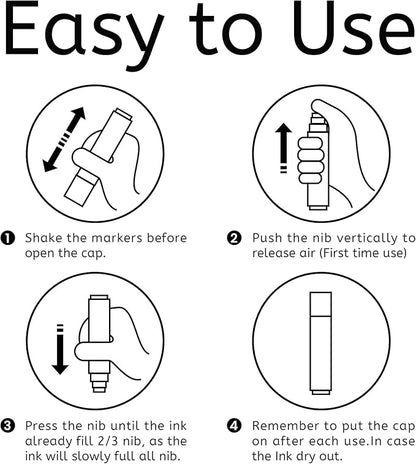 3 Pcs Blue Jumbo Permanent Markers: 15mm Wide Tip Thick Acrylic Paint Pen Large Calligraphy Marker for Rock Painting, Poster, Sign, Canvas, Glass, Wood, Ceramic