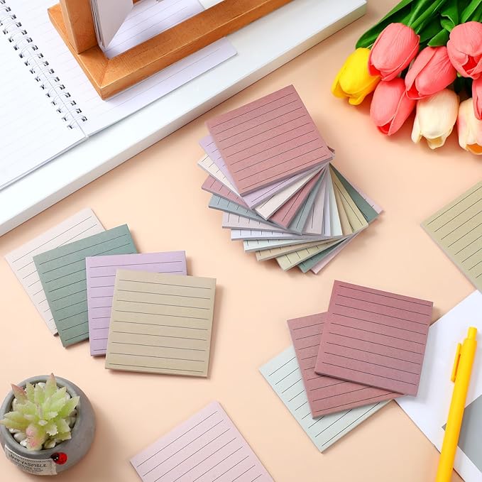 Yinder 24 Pcs Inspirational Sticky Notes Christmas Stocking Stuffers Motivational Sticky Notes Pad Employee Appreciation Gift Bulk for Teacher Nurse Coworker Office 3 x 3'' (No Words,Boho)