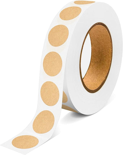 1/2 Inch Small Round Kraft Paper Sticker Dots,1000 Pcs Circle Color Coding Labels Sticker Roll in Dispenser Box for Home,Office, Student Classroom Tiny Dot Label