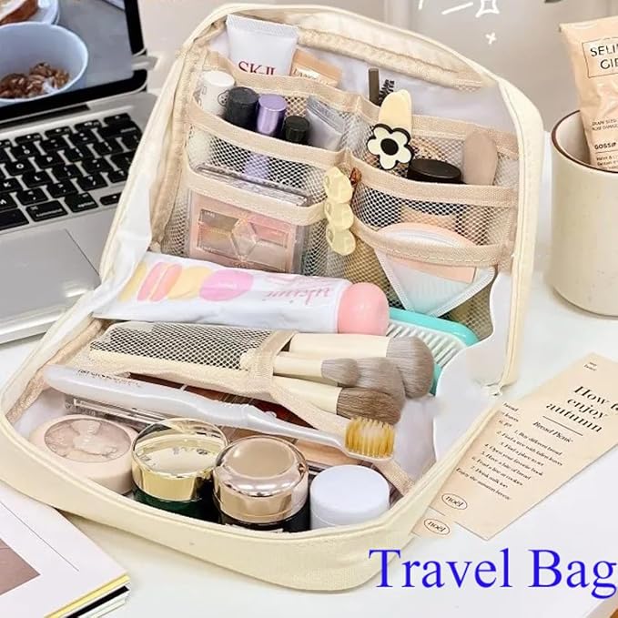 Pencil Case Pouch Box Cute Kawaii Large Capacity Aesthetic Zipper Pen Holder Organizer Bag for Office Workspace Supplies Desk Accessories Travel (Light Pink)