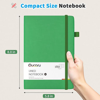 Oucaru Lined Journal Notebook, 16 Pack, 180 Pages, A5 Journals for Writing, 100 GSM Thick Paper, Small Notebooks Daily Journal for Women Men Work, Business, School, Travel Supplies