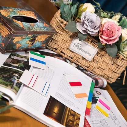 KICNIC 720 Pieces Sticky Tabs 2 Inch Index Tabs, Colored Page Markers Repositionable Tags Reading Tabs Self Adhesive Tape Flags for Books, Binders, Notebook and File Folders, [36 Sets 12 Colors]