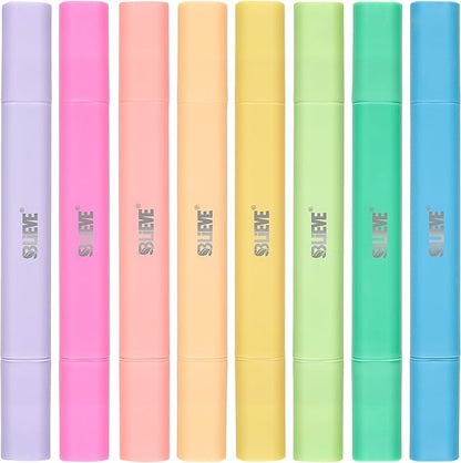 BLIEVE- Aesthetic Bible Highlighters No Bleed Through Assorted Colors, Cute Highlighter Dual Tip For Journaling Supplies And School Accessories, Bible Highlighters And Pens No Bleed (VIBRANT)