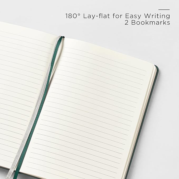 &And Per Se Lined Journal and Pen Set, A5 Leather Journal Stationery Set, 160 Pages 100GSM Thick Paper, Notebook Gift Set (Green)