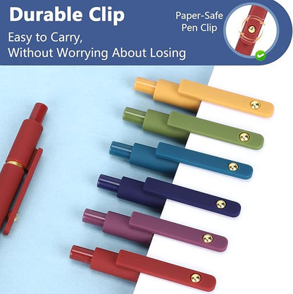 FIOVER 12Pcs Gel Pens, 0.7mm Medium Point Smooth Writing Pen, Black Gel Ink Journaling Supplies for Note Taking, Cute Aesthetic Office School Supplies Gifts for Women(12PCS Black Ink)