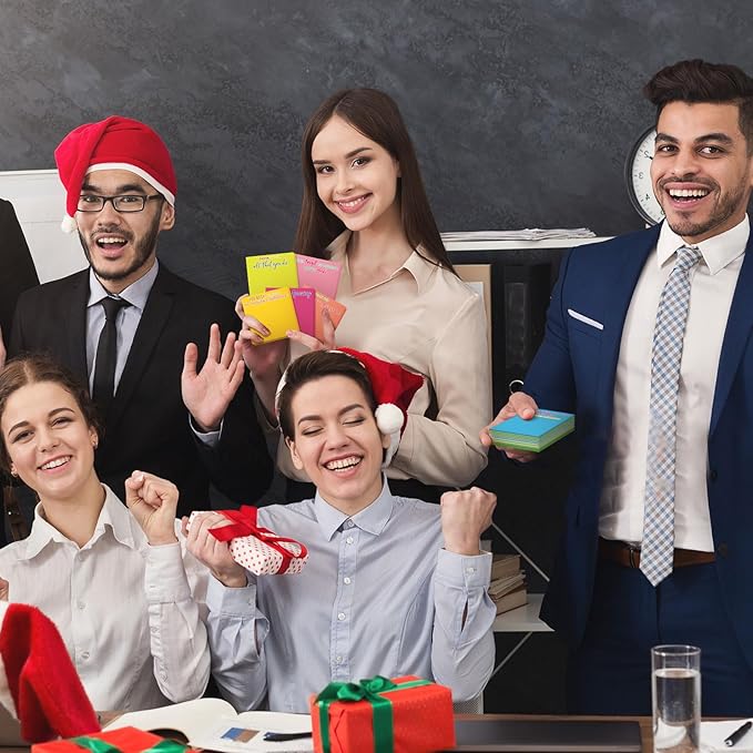 Yinder 48 Pcs Employee Appreciation Sticky Notes Xmas Gift Bulk Motivation Note Pads Mini Inspirational Note Gift for Teacher Nurse Staff Coworker Office Supply 3 x 3'' (Appreciation,Dark Color)