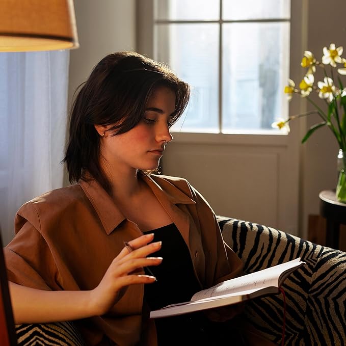 TIEFOSSI Bullet Dot Journal, 160gsm 190 Numbered Pages Bullet Dot Grid Journal for planner, Diary for Work & Sketching, A5 Hardcover Leather Journal for Writing Women Men