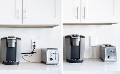 Sleek Socket Original & Patented Ultra-Thin Outlet Concealer with Cord Concealer Kit, Flat Extension Cord with Multi Outlets Power Strip, Ideal for Home Improvement, Hide Bulky and Messy Cords