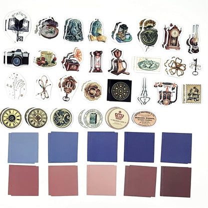 200PCS Vintage Scrapbooking Supplies Pack, Aesthetic Scrapbook Sticker Paper Art Journaling Kit for Bullet Junk Journals,Planner,Cottagecore Decor Gifts (Space)