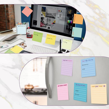 Yinder 24 Pcs Inspirational Sticky Notes Christmas Stocking Stuffers Motivational Sticky Notes Pad Employee Appreciation Gift Bulk for Teacher Nurse Coworker Office 3 x 3'' (Inspirational,Light Color)