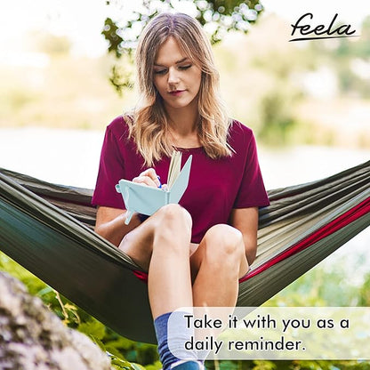 feela 6 Pack Pocket Small Notebooks Bulk, Mini Cute Memo Notepads Hardcover College Ruled Lined Journals with Pen Holder for Women Girls Office School, with 6 Black Pens, 3.5”x 5.5”, A6, Mild Colors