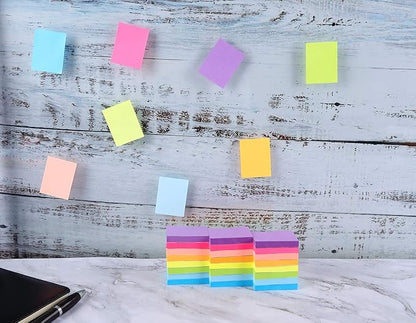 Mini Sticky Notes 1.5x2 Inches,48 Pads, Bright Colors Self-Stick Pads,75 Sheets/Pad…