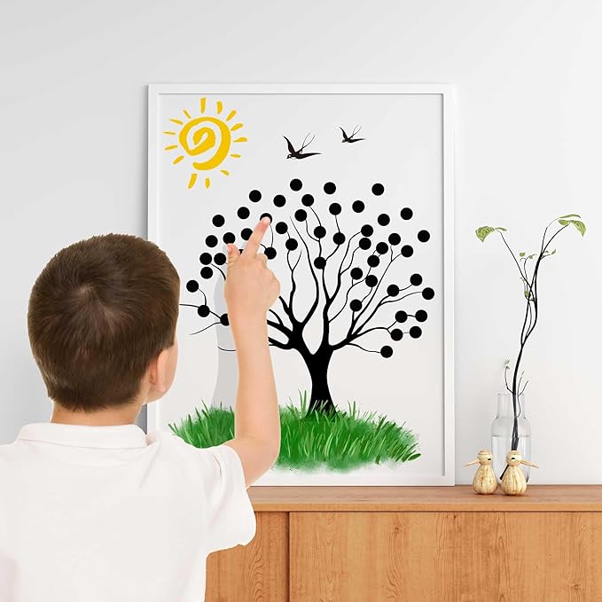 1000PCS Black Colored Dot Stickers Round Coding Circle Label Stickers 0.5 inch Label in Dispenser Box for Office Classroom