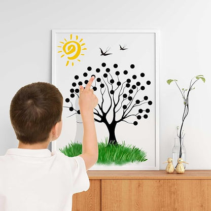 1000PCS Black Colored Dot Stickers Round Coding Circle Label Stickers 0.5 inch Label in Dispenser Box for Office Classroom