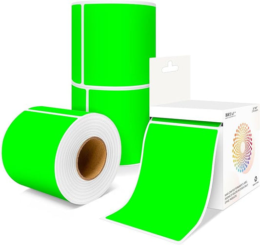3x5 Inch Home Moving Labels 4 Rolls 1000 Stickers, Large Packing Box Labels Rectangular Colored Inventory Stickers for Moving Supplies Color Coded (Fluorescent Green)