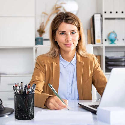 Zonon 12 Pcs Inspirational Pens Bulk Funny Ballpoint Pen with Stylus Tip Motivational Gifts for Christmas Teacher Coworkers Nurse School Office Supplies(Morandi,Boss Lady)