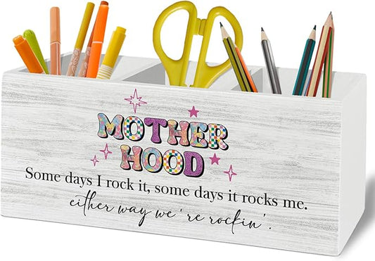Mother Gift,Mom Gifts Pen Pencil Holder Organizer for Desk Accessories, Motherhood Kitchen Utensil Holder for Countertop, Best Mom Gifts for Christmas from Sons Daughters