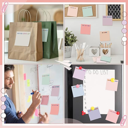 Yinder 24 Pcs Inspirational Sticky Notes Christmas Stocking Stuffers Motivational Sticky Notes Pad Employee Appreciation Gift Bulk for Teacher Nurse Coworker Office 3 x 3'' (Inspirational,Aesthetics)