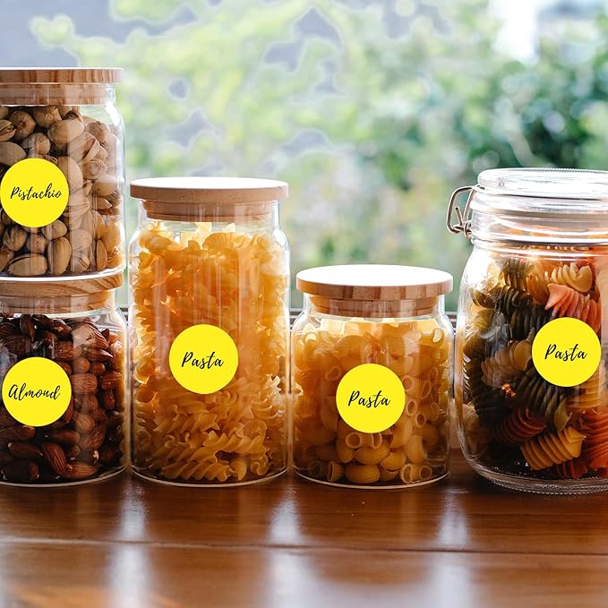 Starboling 800Pcs 1 Inch Yellow Round Color Coding,Dot Stickers Labels,Can Writing for Office,Student Classroom and Other Scenarios