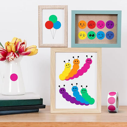 4000 PCS 3/4" Colored Dot Stickers Circle Color Coding Labels, 8 Colors Coding Labels Stickers, Garage/Yard Sale Price Stickers for Office, Student Classroom, Home Decorative