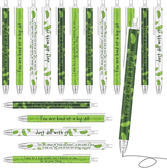 Jetec Employee Christmas Appreciation Gifts Inspirational Pens Cute Ballpoint Pens Bulk Motivational Black Ink Pen for Office Groups Students Team Teachers Thank You Gifts(60 Pcs,Pickle)