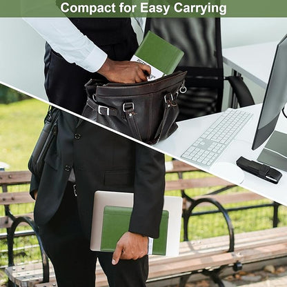 ZCZN 6 Pack Lined Journal Notebooks, 192 Pages A5 Hardcover Leather Journals for Work,Writing,School & Travel, College Ruled Journaling Notebooks for Notes Taking,Diary Notepad (Light Green*6)