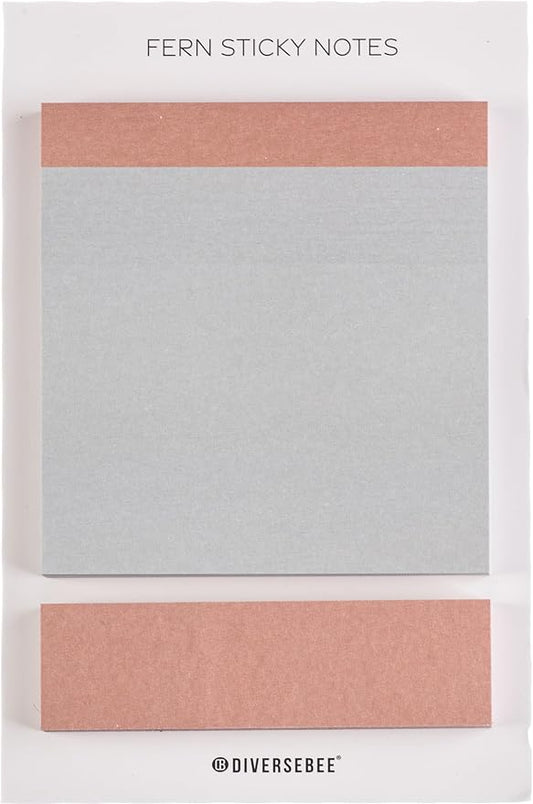 DiverseBee Pastel Sticky Notes Set, Cute Sticky Notes, Aesthetic Self-Stick Note Pads, Sticky Tabs, Page Flags, Planner Accessories, Journaling Office School Bible Study Supplies (Fern)