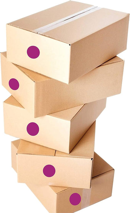 PARLAIM 1 Inch Round Permanent Adhesive Color-Code Dot Stickers,1000 per Roll dots Label Dispenser Box,Purple Circle Stickers Label