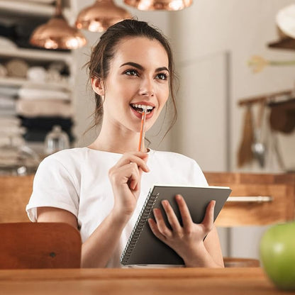 Yahenda Spiral Notebook Bulk A5 Journal Lined 8.3'' x 5.5'' Writing Composition Paper Small Notepad Subject Notebook for Students Office Business Back to School Supplies(Dark Gray,18 Pcs)