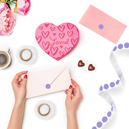 1000PCS Lavender Colored Dot Stickers Round Coding Circle Label Stickers 0.5 inch Label in Dispenser Box for Office Classroom