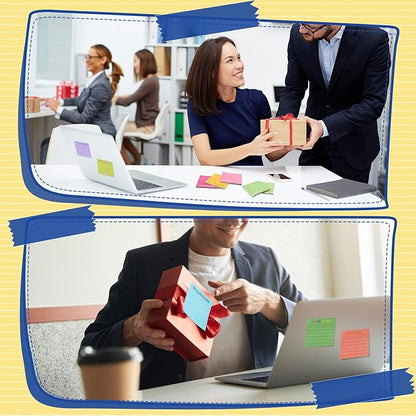 Yinder 24 Pcs Inspirational Sticky Notes Christmas Stocking Stuffers Motivational Sticky Notes Pad Employee Appreciation Gift Bulk for Teacher Nurse Coworker Office 3 x 3'' (Funny,Dark Color)