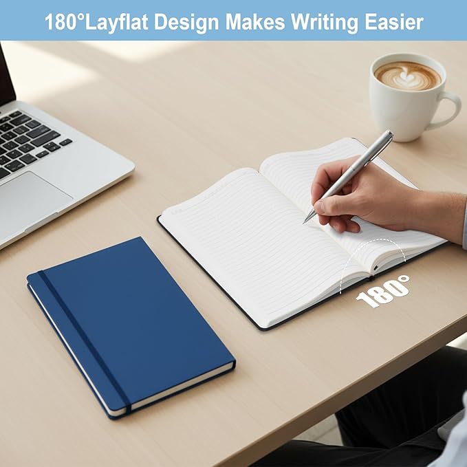 ViVin Lined Journal Notebooks for Work,192 Pages,5.5 x 8.3 inch,College Ruled,A5 Hardcover Journaling Notebooks for Writing,12 Pack Bulk