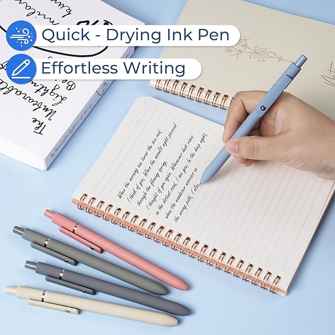 Nicpro 50PCS Cute Spiral Notebook Stationary Set For Women, Bible Journal Set, 3PCS A5 Spiral Notebook, Gel Pens, Sticky Notes & Tabs, Gift Box, Mechanical Pencils for Study Aesthetic School Supplies