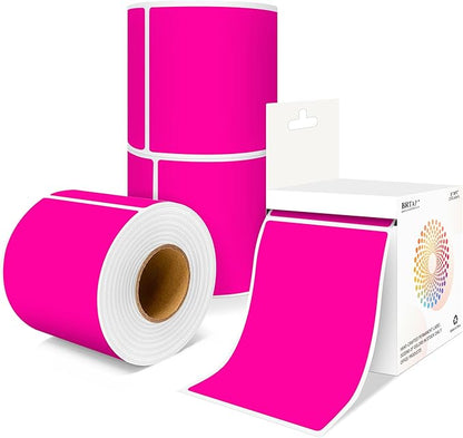 3x5 Inch Home Moving Labels 4 Rolls 1000 Stickers, Large Packing Box Labels Rectangular Colored Inventory Stickers for Moving Supplies Color Coded (Fluorescent Pink)