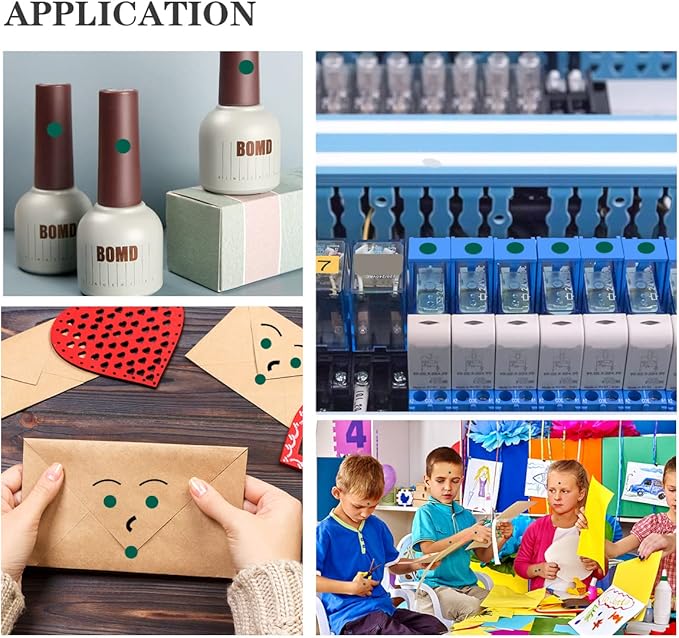 PARLAIM 0.25 Inch Color-Code Dot Stickers,1000 Stickers Circle Colorful Coding Label Sticker for Office Classroom (Froest Green)